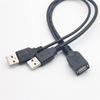 2.0 USB 1 hembra 2 machos línea de carga de datos 1 2 líneas de carga 1 2 líneas de datos USB 30 cm