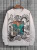 2024 Nuevo Transfronterizo Amazon Otoño Casual Sudadera Estampada en 3D Europea y Americana Jersey Cuello Redondo Suelto Sudadera de Mujer