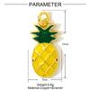 Pingente de colar de cobre com zircônia gota de óleo fruta melancia morango cereja diy pulseira de uva brincos acessórios de joalheria para mulheres