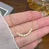 Nuevo Collar de Perlas Exquisito de Moda Retro Simple Lujo Ligero Nicho de Gama Alta Temperamento Cadena Versátil para Clavícula Pequeña