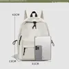 Liquidación deficitaria ganga al por mayor Bolso de hombro doble mochila de viaje de gran capacidad para mujer casual estudiante de secundaria bolsa escolar estilo universitario