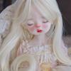 Peluca para muñeca BJD 6 puntos Ye Luoli Cabello largo rizado dorado bebé de tela pequeña seda de alta temperatura cobertura de cabello falso en stock Foto real