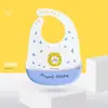 Ins Babero Explosivo para Bebé Babero Impermeable de Silicona para Niños Bolsa para Escupir Arroz de Bebé Sin Lavar Verano