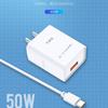Set europeo 801 cargador rápido para teléfono móvil con cabezal de carga USB para Apple Huawei Android tipo-c 50W