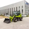 Fornecimento Direto do Fabricante, Mini Carregadeiras de Rodas Pequenas com Tração nas Quatro Rodas, Mini Carregadeiras Especializadas para Carregamento e Descarregamento de Areia e Cascalho em Pomares e Canteiros de Obras