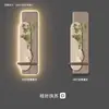 Pintura Decorativa de Entrada Estilo Wabi-Sabi Sala de Estar Gabinete de TV Versão Vertical De Frente para a Porta Corredor Luminoso Corredor Pintura com Luz LED