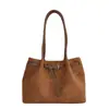 Bolsa Tote Casual Grande Capacidade Moda 2026 Outono Novo Estilo Tendência para o Dia a Dia Bolsa de Ombro Simples da Moda para Mulheres