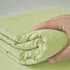 Lençol liso de cor sólida novo para dormitório estudantil, capa de edredom lavada simples, fronha, lençol de casal