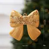 Novo produto transfronteiriço: Pingente decorativo de floco de neve de Natal em PC dourado, adereço decorativo DIY para árvore de Natal, enfeite para pendurar doces