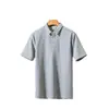 Item de luxo! Suave e agradável à pele! Camisa polo masculina de verão, cor sólida, versátil, casual, moda, gola dobrável, manga curta