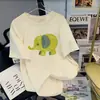 Camiseta de Manga Corta con Estampado de Dibujos Animados para Mujer, Blanca, Algodón Puro, Verano 2025, Nueva, Holgada, Talla Grande, Camiseta con Sentido del Diseño, Top