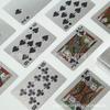Cartas de Juego Creativas con Lámina Dorada, Mahjong de Plástico Texas Hold'Em Monocromático, Juegos de Cartas Impermeables Plateados con Forma de Barco, Cartas de Papel Portátiles