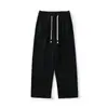 Calça Casual Masculina Tendência Nova Primavera e Outono, Corte Solto, Listras Degradê, Calça de Moletom Esportiva Reta Lavada, Calça de Pernas Largas