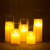 Lámpara de vela electrónica LED recargable control remoto guion hombre lobo juego accesorios simulación de atmósfera llama de parafina boda cumpleaños