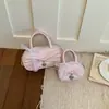 Mini bolsa de mão para mulheres 2026 nova moda fofa doce laço bolsa de ombro transversal bolsa de mão moderna