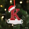 2026 Pingente de Resina de Natal para Família DIY Nome Escrito à Mão Osso de Cachorro de Natal Decoração de Árvore de Natal Personalização