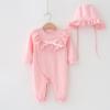 Roupas Infantis de Primavera e Outono Transfronteiriças, Roupas de Bebê, Macacão Completo, Macacão de Princesa para Bebê de 100 Dias, 0-12 Meses