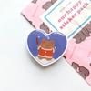 Ins Han Feng - Soporte telescópico para teléfono móvil con forma de corazón, adhesivo trasero con hebilla de anillo, para escritorio, con pegamento y caída de gotas
