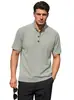 Sudadera con Capucha para Hombre Jacquard Color Sólido Cuello Alto Manga Corta Amazon Verano Casual Holgada Comercio Exterior Talla Europea