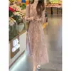 Verano 2026 Nuevo Vestido Largo Floral Holgado Adelgazante de Gama Alta Moda Francesa Lujo Ligero Vestido Estampado para Mujer