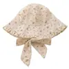 Chapéu de Pescador para Bebê Estilo Western Chapéu de Sol Floral Chapéu de Sol de Renda Fina para Menina Primavera e Outono Chapéu de Sol para Bebê
