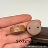 Madeira de Pessegueiro Antiga Quatro Vias Riqueza, Paz e Alegria Conjunto de Duas Peças DIY Acessórios para Joias de Contas Budistas Pulseira Pingente Artigo