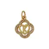 Distrito Lu Europeo y Americano Transfronterizo Retro Circonita Hexágono 26 Letras Inglesas Colgante Luz Lujo Versátil Accesorios de Collar