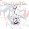 Pingente acrílico duplo face de anime Lihua play AIR God tail watch Chaveiro sino Angel Beats!