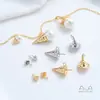 Colgante de Cono de Helado y Sombrero de Bruja Chapado en Oro de 14K para Pulseras y Collares Hechos a Mano DIY
