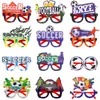 Decoraciones para Partido de Fútbol del Mundial Gafas Aficionados Animando Accesorios para Fotos Jarra de Cerveza Marco de Gafas con Letras de Fútbol