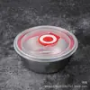 Acero Inoxidable 304 Tazón para Sopa Capa Única Plato para Comida Lonchera Tazón Pequeño 10cm Sellado Guardería Tazón para Conservar Frescura con Tapa