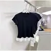 Camiseta Sexy de Encaje con Cuello Redondo y Mangas Cortas para Mujer, Nueva de Verano, Capa Base de Puro Deseo