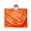 Capa de Chuva de Emergência para Exterior, Portátil para Sobrevivência ao Ar Livre, Anti-Hipertermia e Anti-Congelamento, Poncho de Filme de Alumínio para Acampamento e Caminhada ao Ar Livre