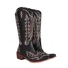 Botas western ligeras de comercio exterior para mujer, otoño e invierno, talla grande, botas de caña alta, punta fina, versátiles, botines de tacón medio para mujer, slip-on de tacón cuadrado