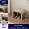 Banqueta para cambiarse los zapatos para el recibidor, banco largo de alta gama para uso doméstico, zapatero y asiento integrados, taburete creativo para ponerse los zapatos