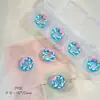 Donas Redondas de Colores Goteando Aceite Cuentas de Vidrio Pulsera Hecha a Mano DIY Cadena para Teléfono Móvil Material Accesorios de Joyería