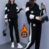 Conjunto deportivo de dos piezas para mujer, otoño e invierno, holgado, talla grande, para chica gordita, informal, sencillo, adelgazante, a la moda, 2022