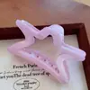 Horquilla de Estrella de Cinco Puntas Hueca Color Gelatina Difuminada Transfronteriza Pinza de Tiburón para el Cabello de Mujer Pinza de Estrella de Mármol Accesorios para el Cabello