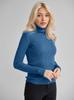 Ropa de Punto de Cuello Alto Transfronteriza Camisa de Fondo Tejida Europea y Americana 2025 Amazon Otoño Ropa de Punto Jersey de Cuello Alto Ropa de Punto para Mujer
