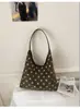 Bolso de Gamuza Velour con Lunares para Mujer 2026 Nuevo de Moda Otoño Melange Bolso Tote para el Trabajo Gran Capacidad Bolso de Hombro Único