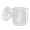 Alimentador de Insectos Rojos Taza Alimentadora Alimentador de Peces Ornamentales Vidrio de Cristal Anillo Alimentador Tubo Flotante de Alimentación