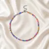 Collar redondo de cerámica blanda de Amazon transfronterizo europeo y americano, collar de cerámica blanda de color bohemio para mujer