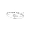 Pulseira Fan Jia com selo de aço com LOGO flor de glicínia amor à primeira vista cintura fina amor simples coelho rico Coração Guardião