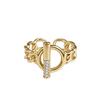 Anillo geométrico con incrustaciones de diamantes de comercio exterior de moda para mujer, diseño de hip-hop, anillo para el dedo índice de celebridades de Internet, accesorios de moda que combinan con todo.