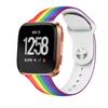 Para Fitbit Versa2 botão reverso impresso pulseira de silicone Versa lite pulseira de substituição de relógio inteligente