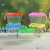 Caja de Plástico Comercial Alta Transparencia Empaque de Cría Tanque para Medusas Peces Dorados Pequeño de Escritorio Puesto de Cangrejos Cuadrado Peces Pequeños