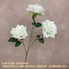 Flores Artificiales con 3 Cabezas, Rosas Copo de Nieve, Arreglos Florales para Paredes de Salones de Bodas, Arreglos Florales para Caminos, Flores Falsas para Decoración de Escenarios, Venta al por Mayor