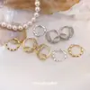 Aretes Redondos de Circonia Bañados en Oro Real de 18K, Simples, Modernos, Versátiles, de Lujo Ligero, Aretes de Alta Gama para Mujer