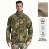 Chaqueta de Forro Polar Camuflaje Táctico Otoño e Invierno para Hombre, Deportes al Aire Libre, Forro Polar Táctico, Forro Cálido Engrosado