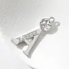 Acessórios de Joias DIY Moda Europeia e Americana Casual Mini com Pedras de Diamante Embutidas em Formato de Letras Inglesas, Adequado para Fabricação de Joias